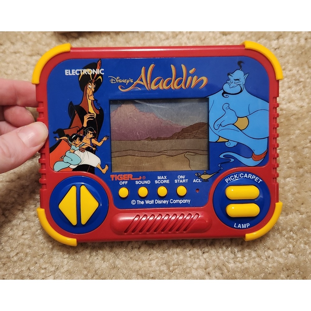 Rare HTF Vintage 1990 Tiger Electronics Disney's Aladdin Handheld Game - Tested